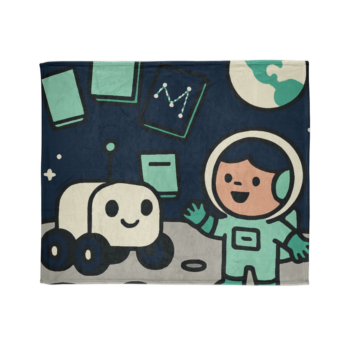 The Moonlit Library Rover unique gift blanketscustom blankets