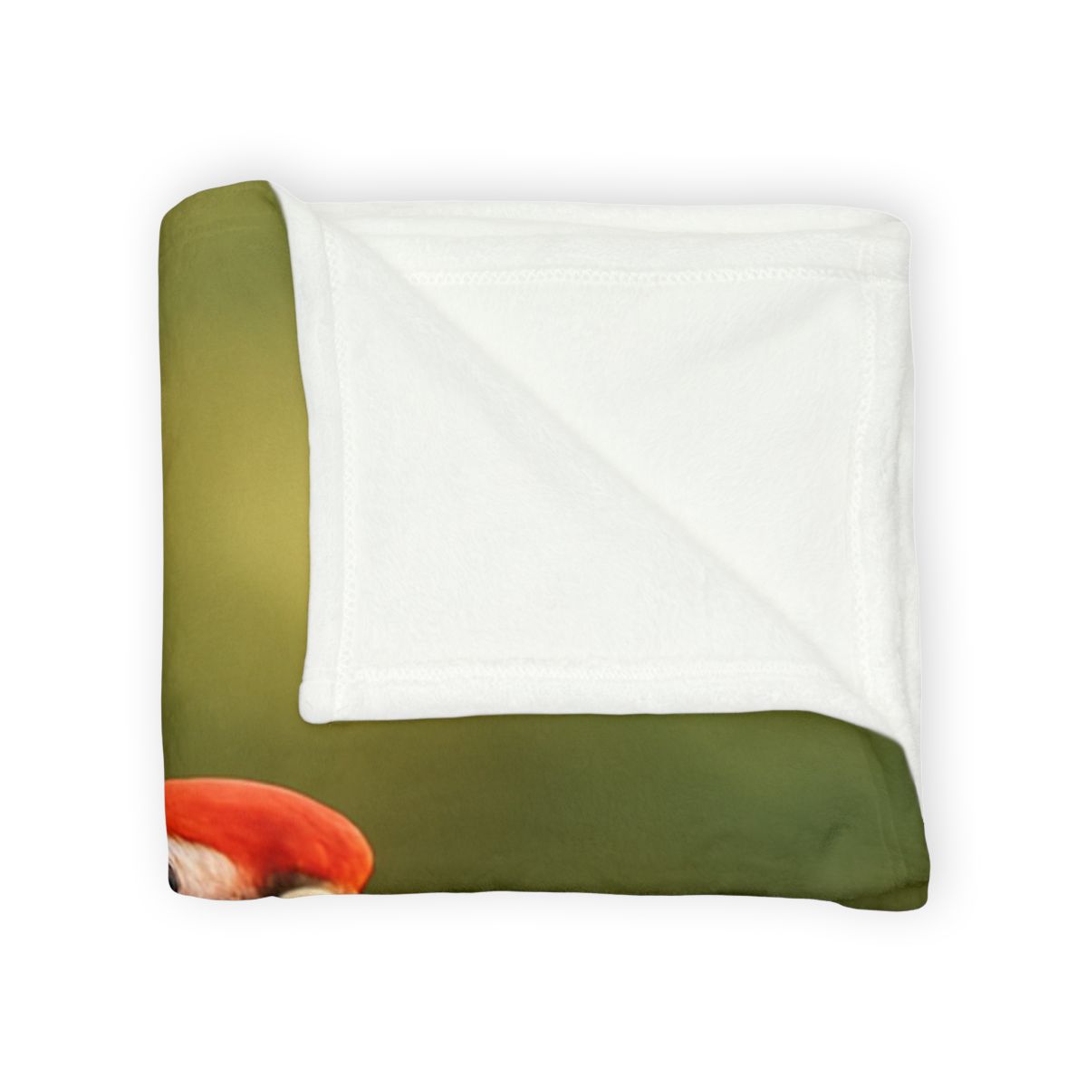 Scarlet Arc Macaw In Flight soft fleece blankets