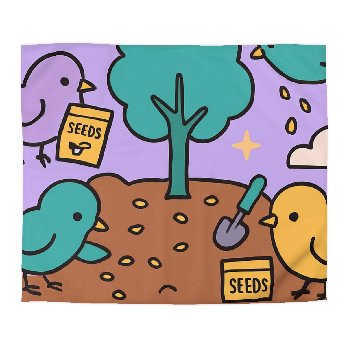 Galaxy Garden Aviary unique patterned duvets