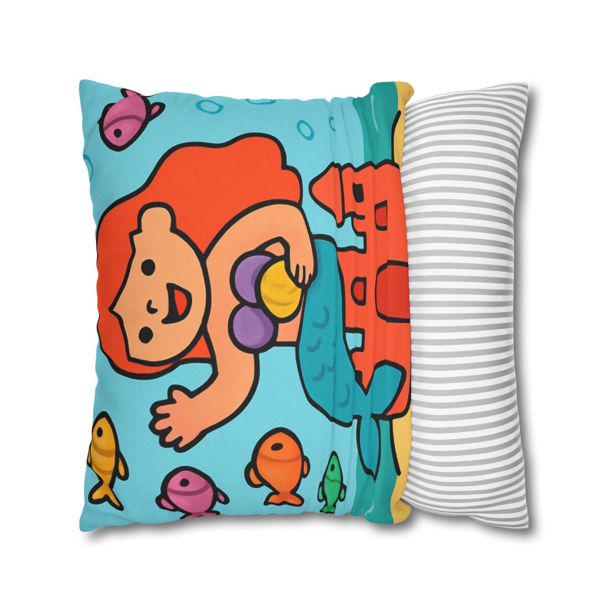 Coral Castle Mermaid trendy patterned pillow cases