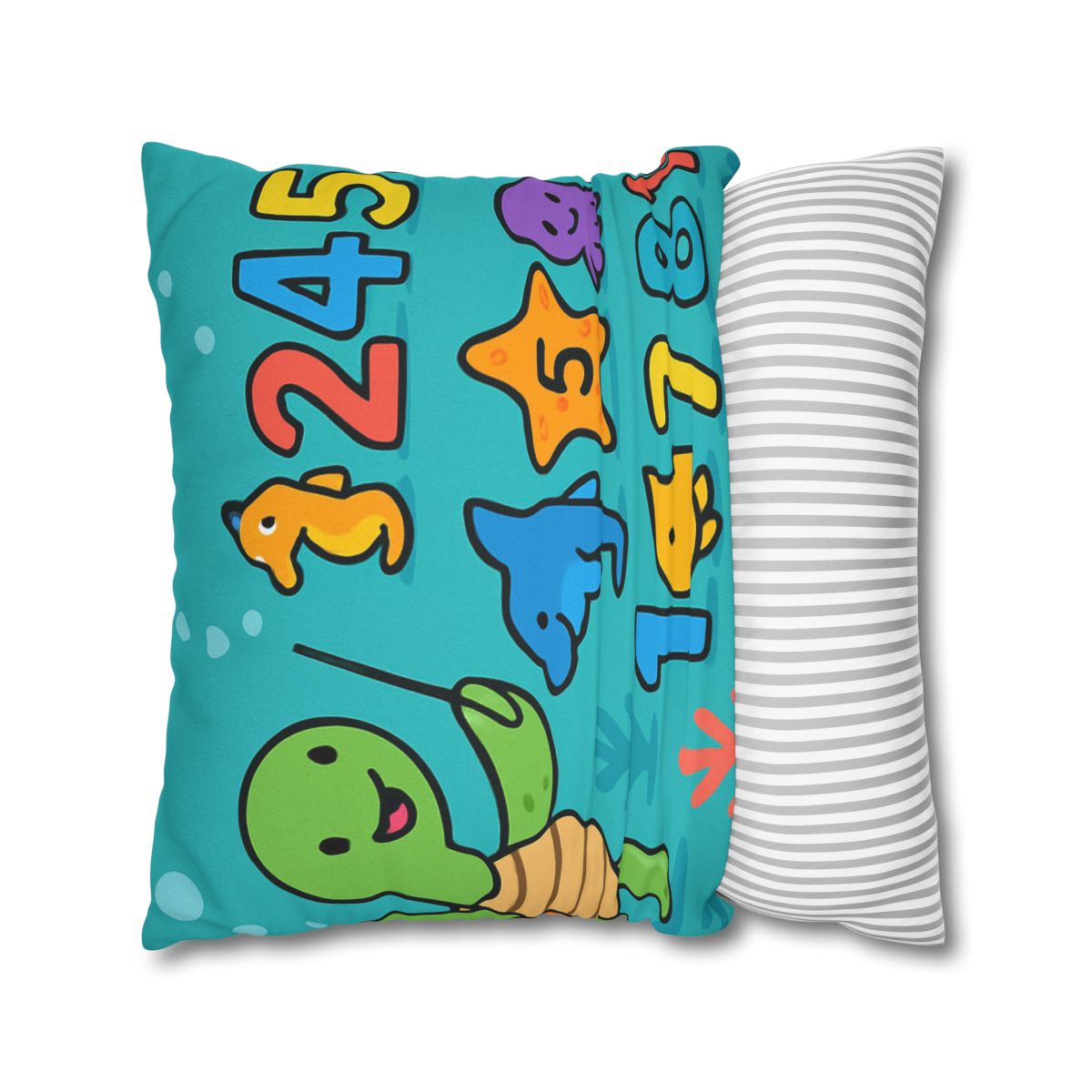 The Coral Reef Number Parade trendy patterned pillow cases