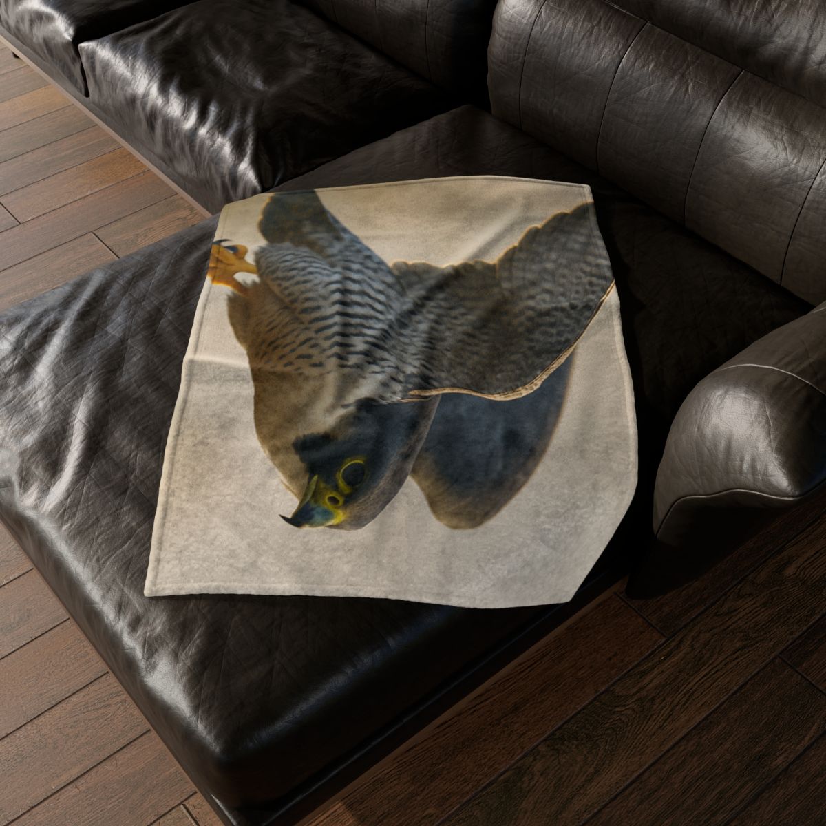 Sky Bolt Peregrine Falcon soft fleece blankets