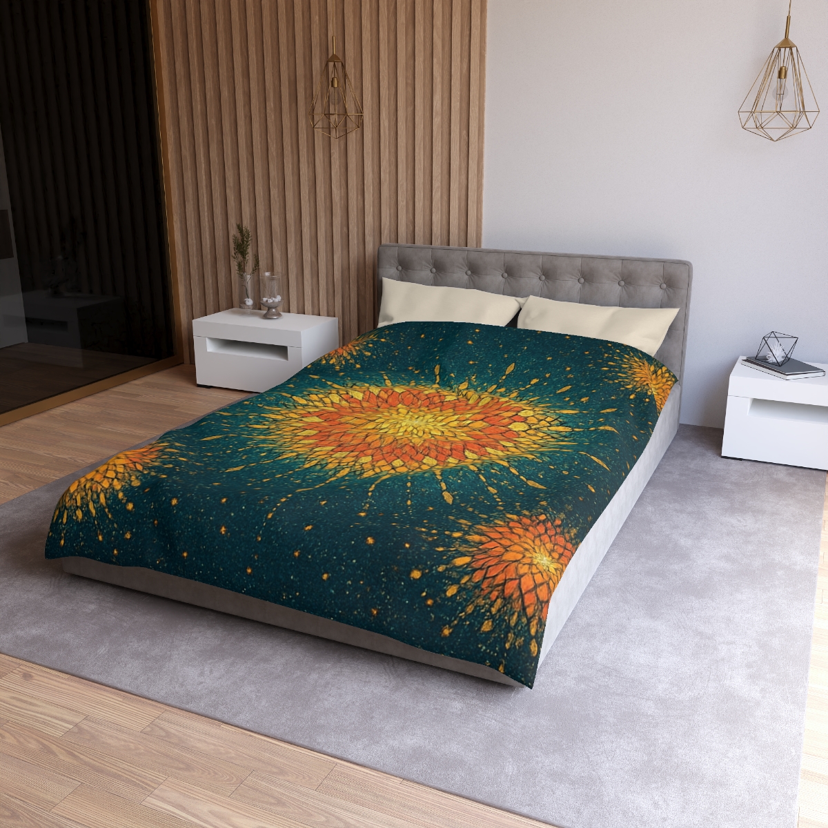 Starburst Mosaic Halo custom duvets