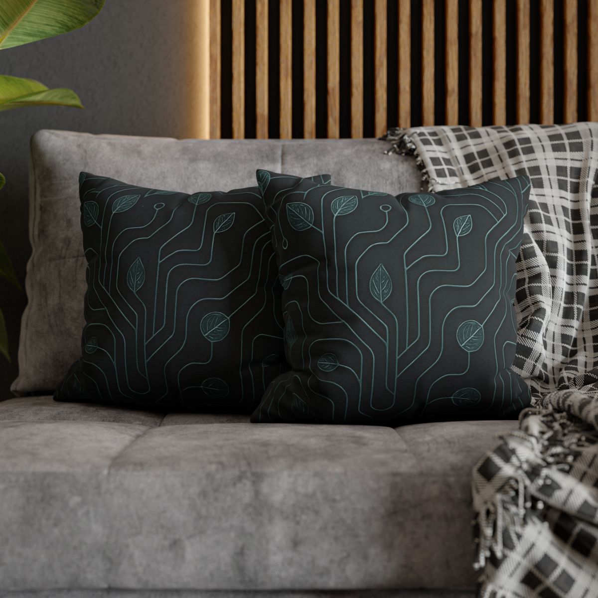 Vine Circuit Filigree stylish decorative pillowcases