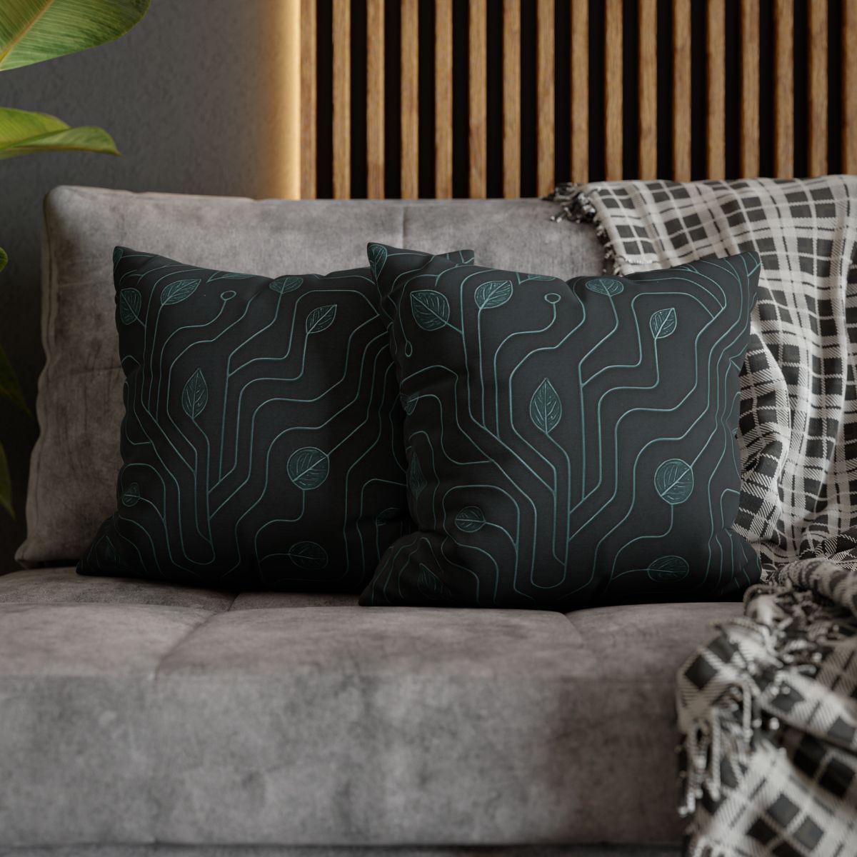 Vine Circuit Filigree stylish decorative pillowcases