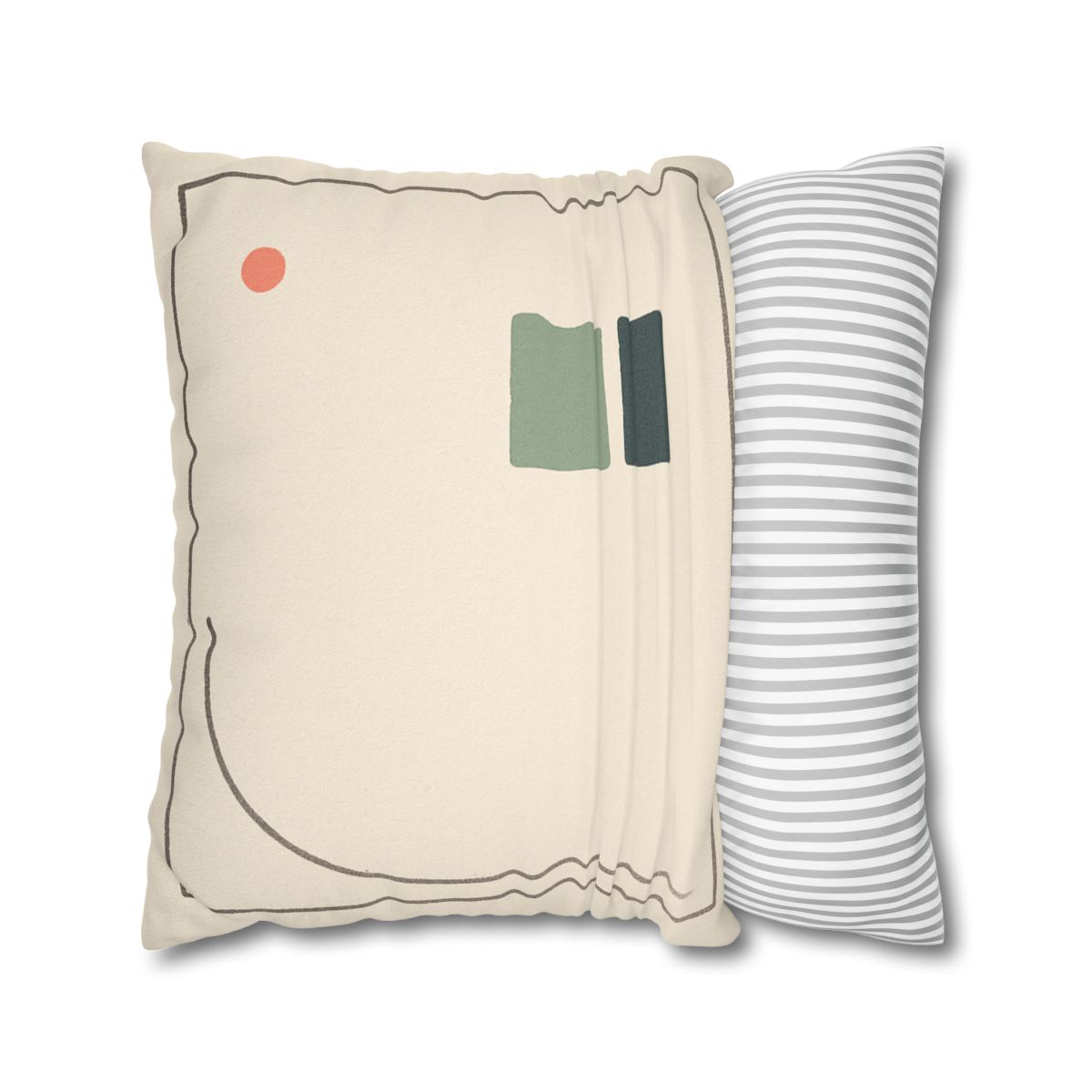 Open Frame With Sliding Arc designer print pillow cases