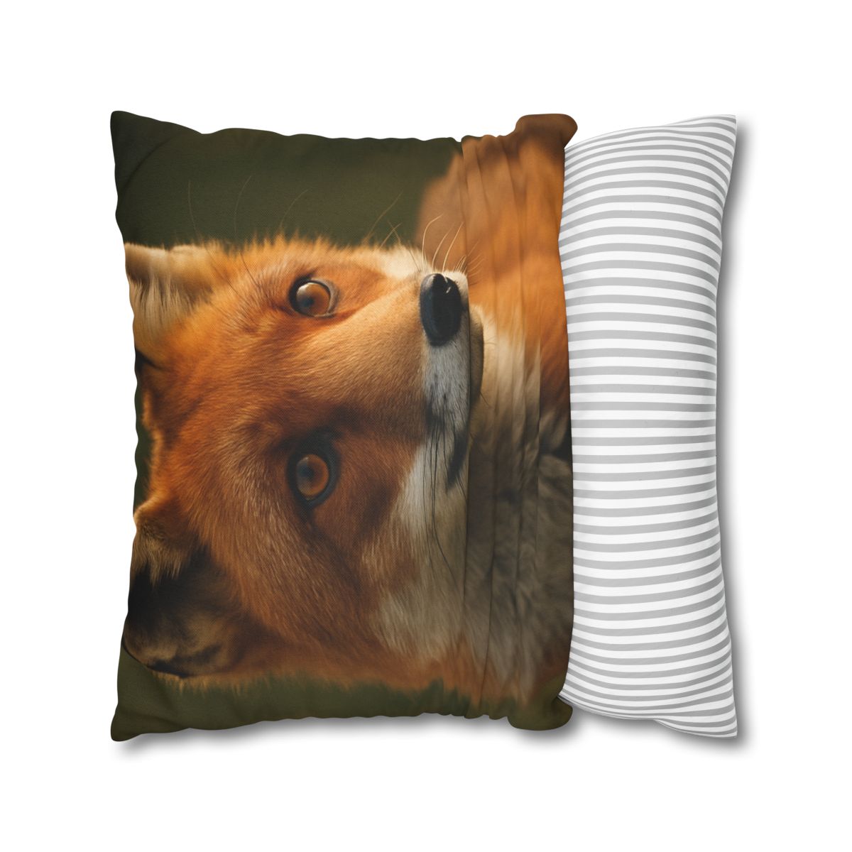 Crimson Whisper Red Fox stylish decorative pillowcases