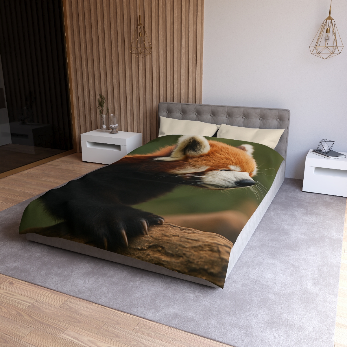 Bamboo Climber Red Panda custom duvets