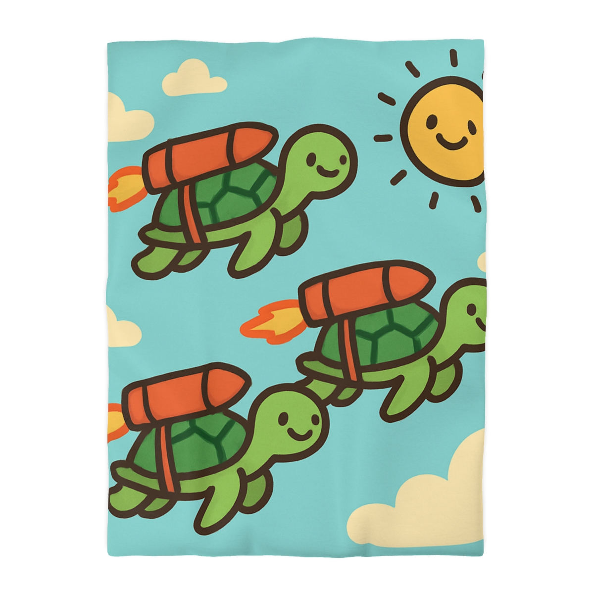 Rocket Powered Turtles soft comforter duvets