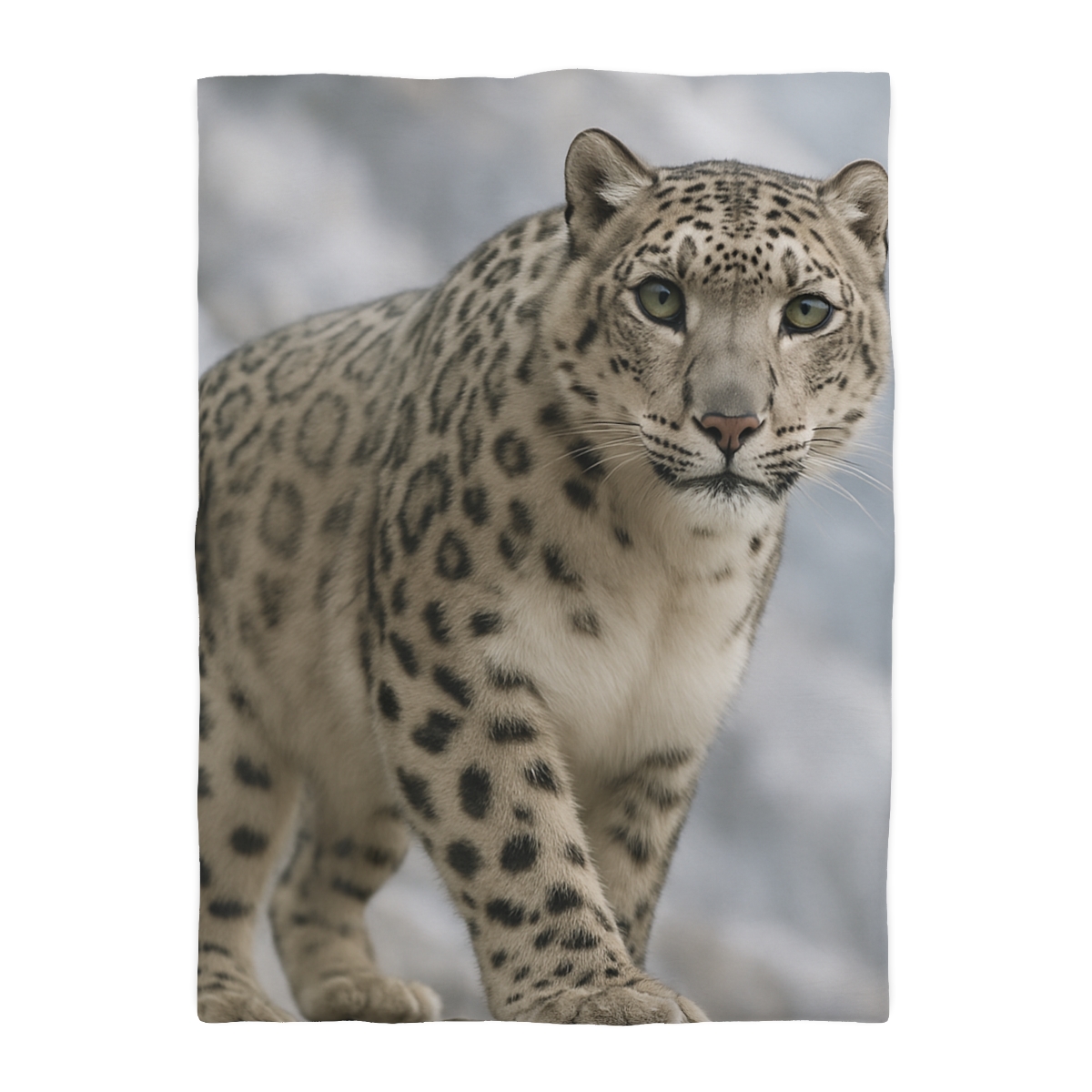 Snow Leopard Silent Ascent soft comforter duvets