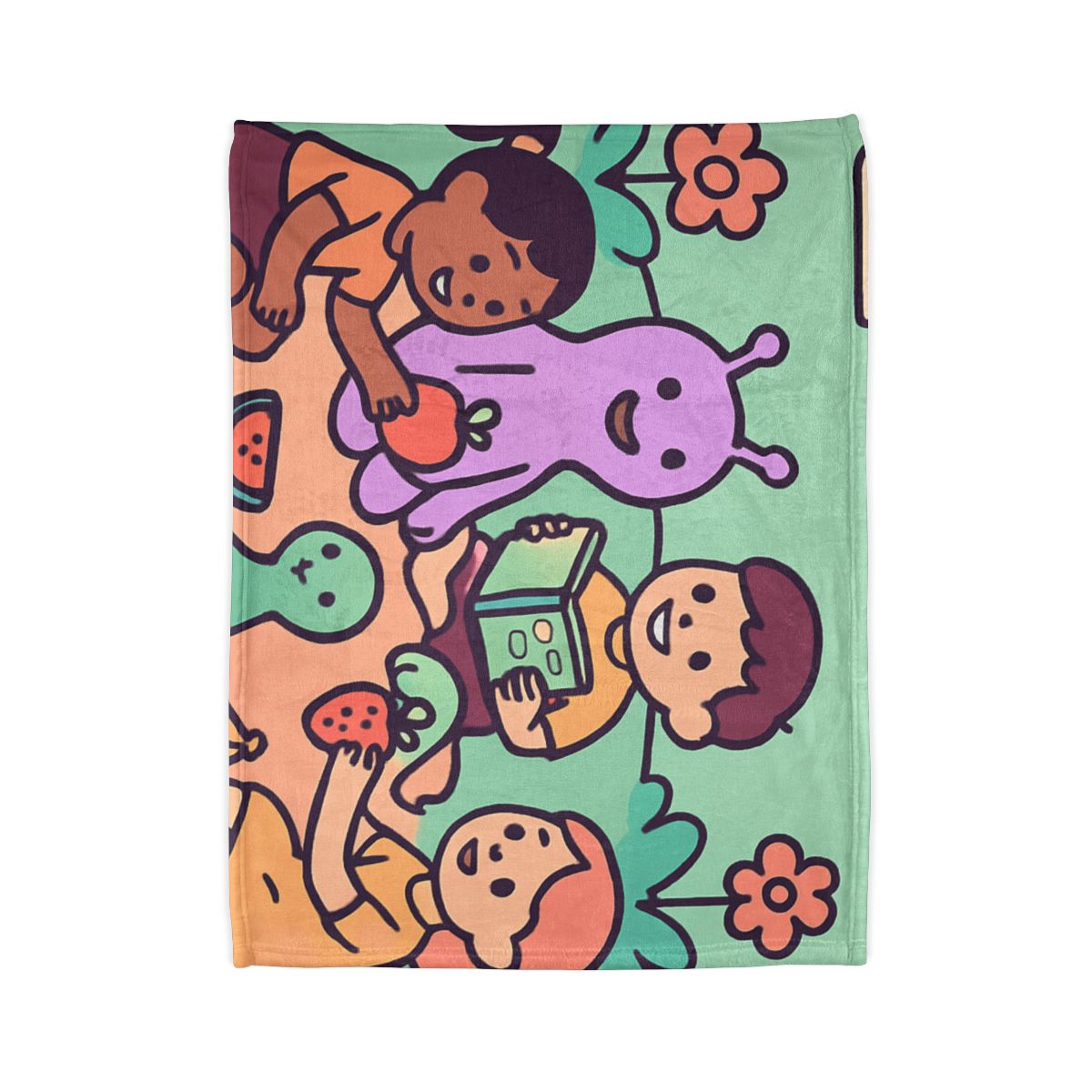 Galactic Garden Picnic personalized cozy blankets