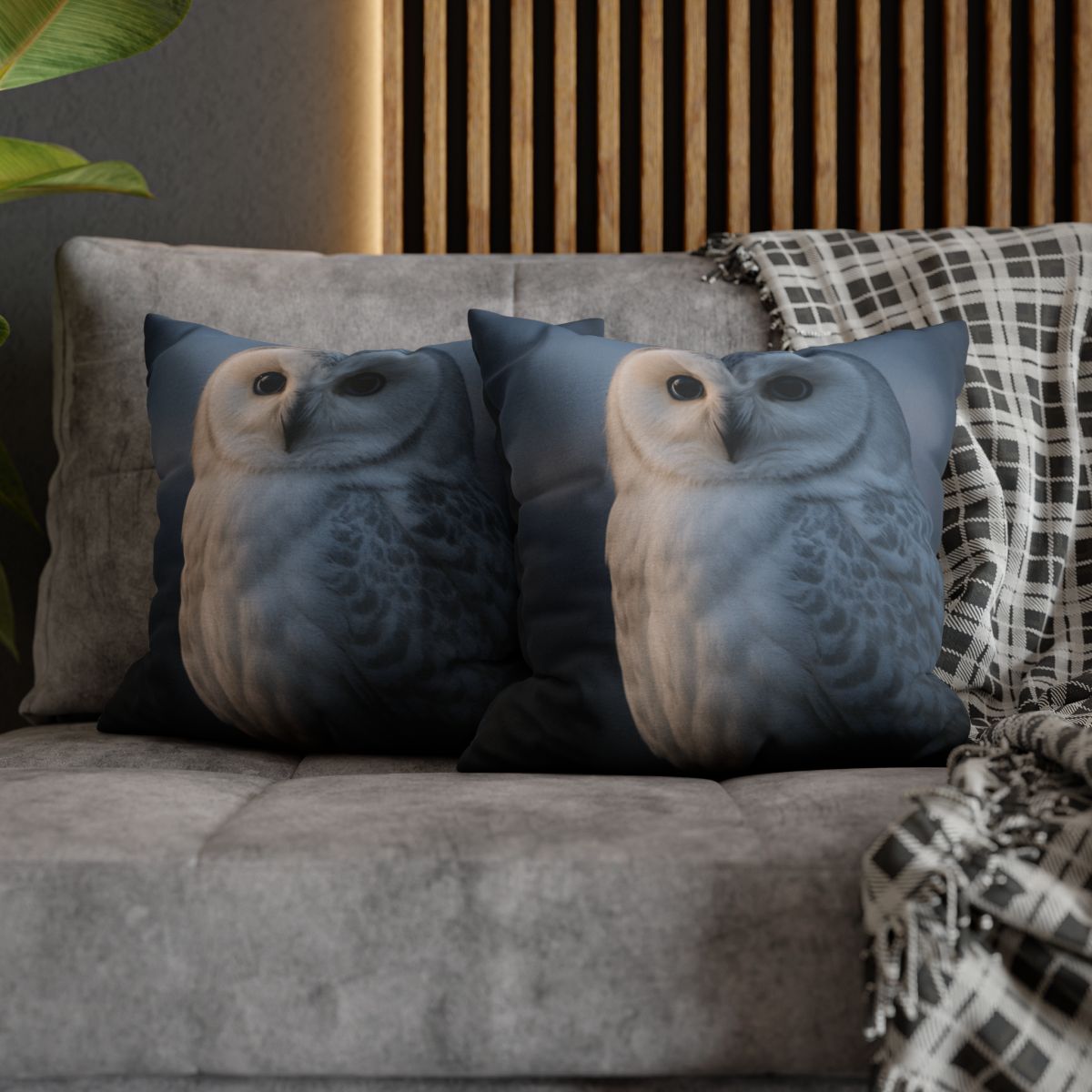 Twilight Watcher Snowy Owl personalized pillow covers