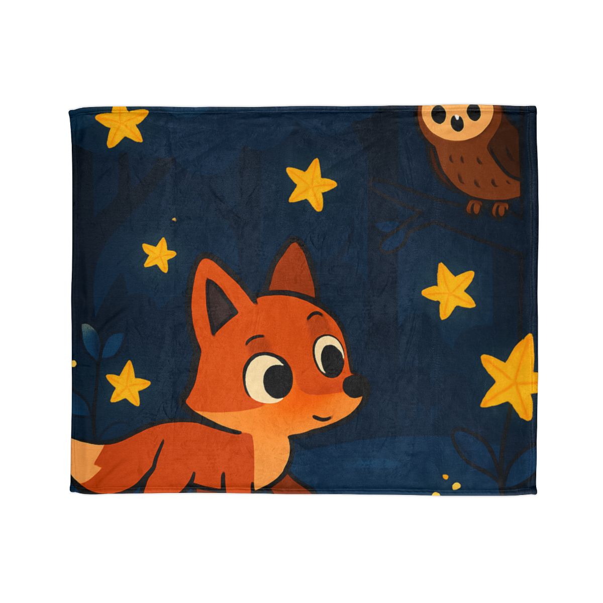 Cosmic Forest Fox trendy patterned blankets