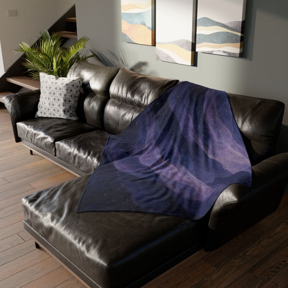 Nebula Veil Cascade trendy patterned blankets