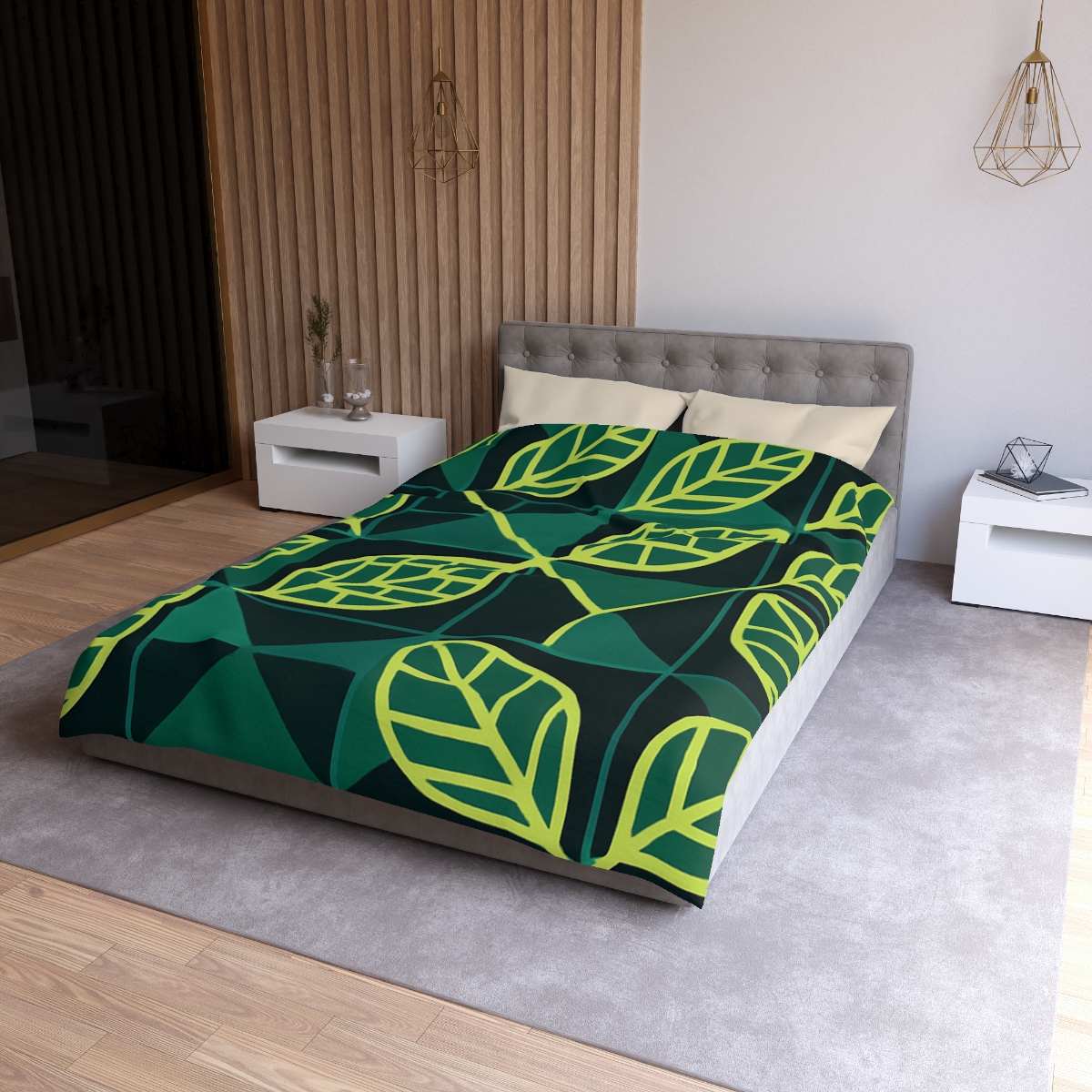Veinwork Geometry Grid trendy bedroom duvets