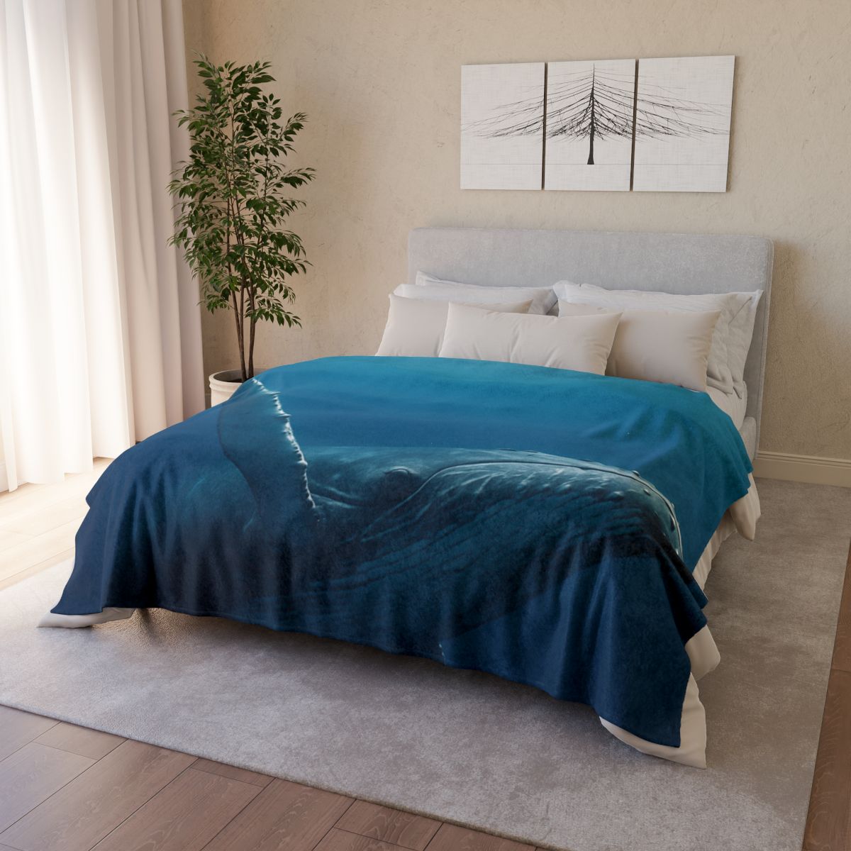 Nebula Dive Humpback Whale decorative home blankets