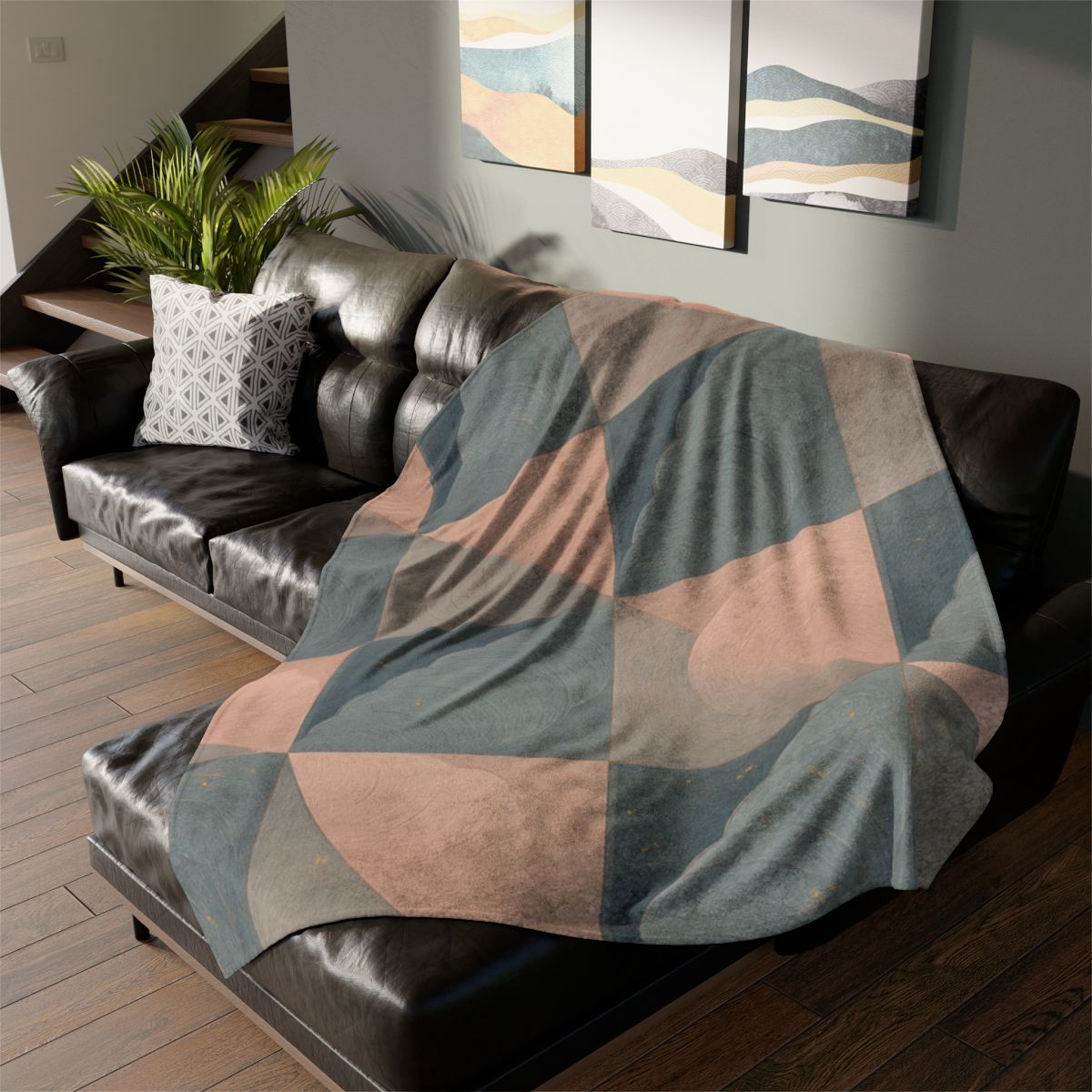 Petal Ripple Grid stylish throw blankets