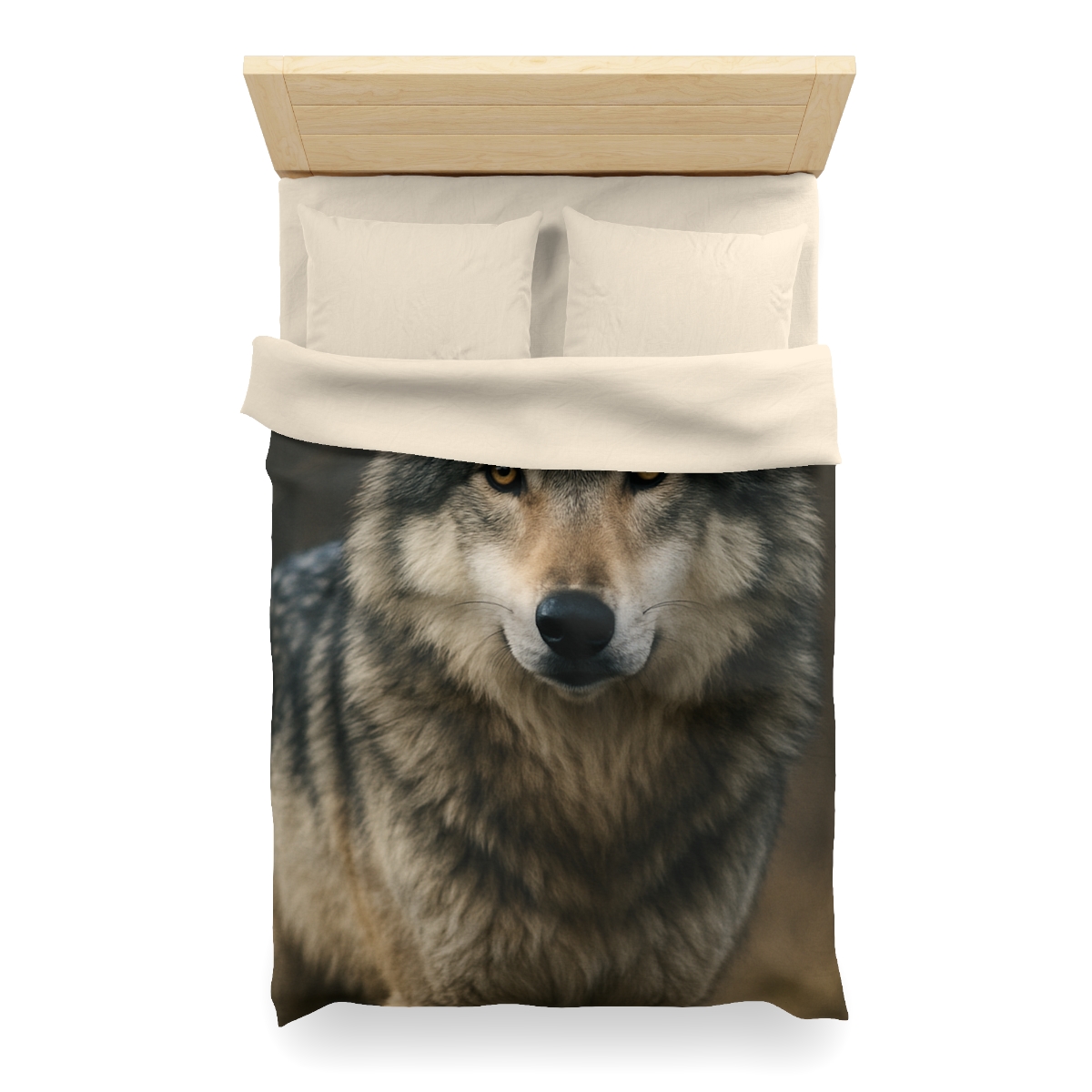 Ember Gaze Gray Wolf custom duvets