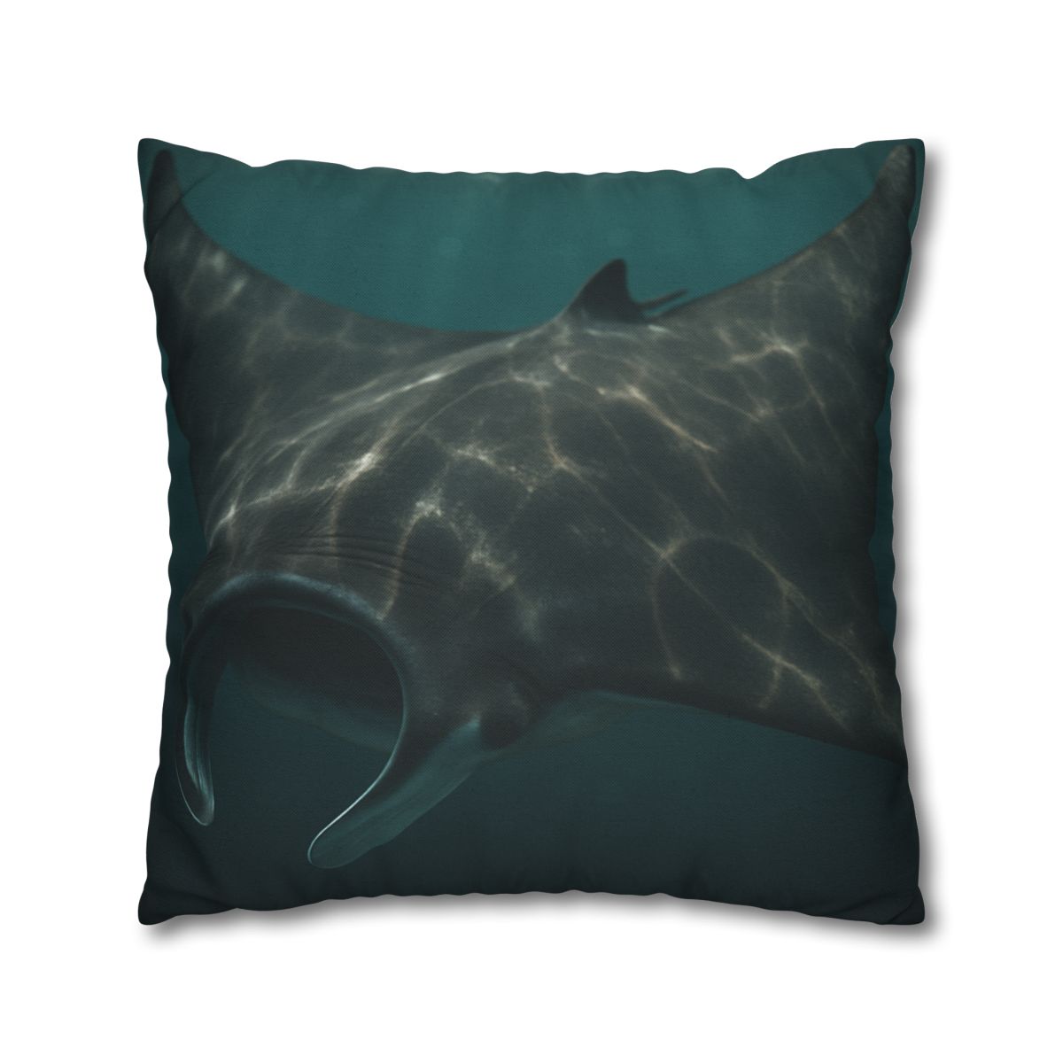 Moonlit Drift Giant Manta Ray designer print pillow cases