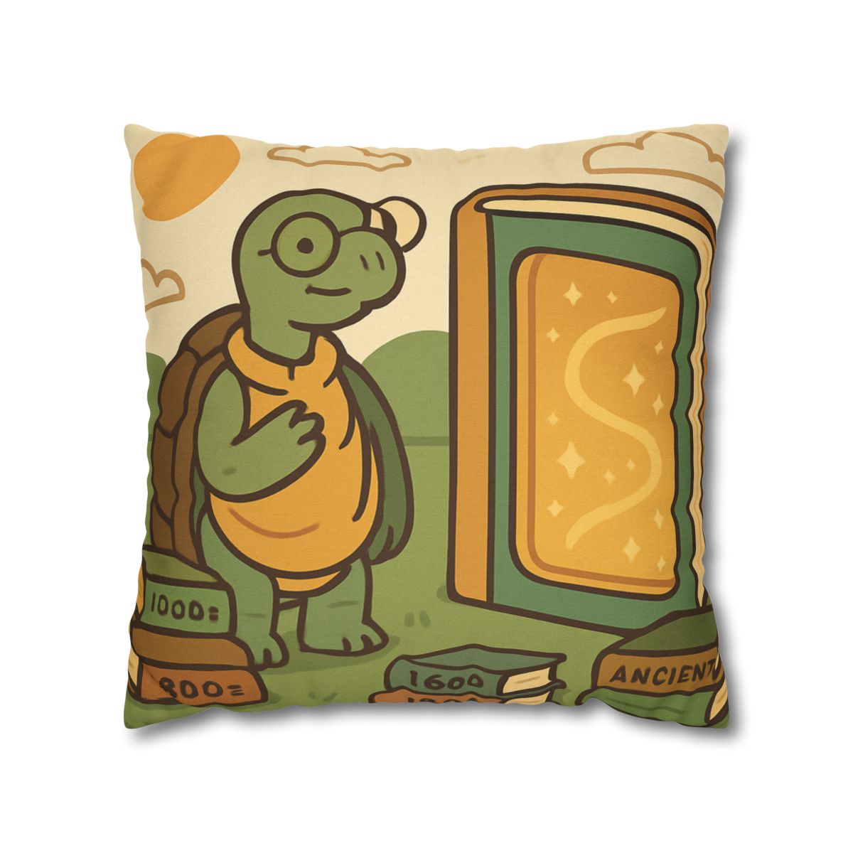 Time Traveling Tortoise Library stylish decorative pillowcases
