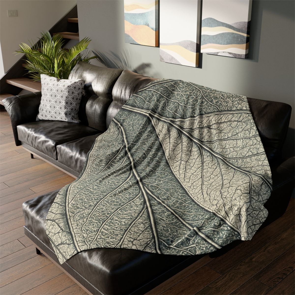 Vein Map Filigree designer printed blankets