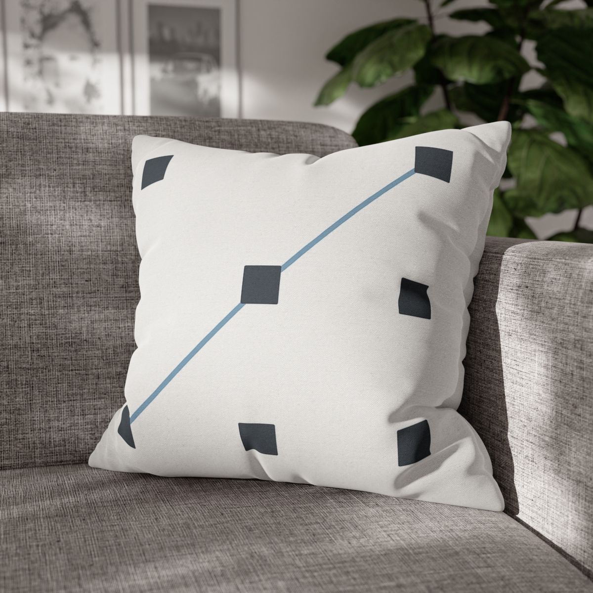 Diagonal Star Path Grid personalized pillow covers