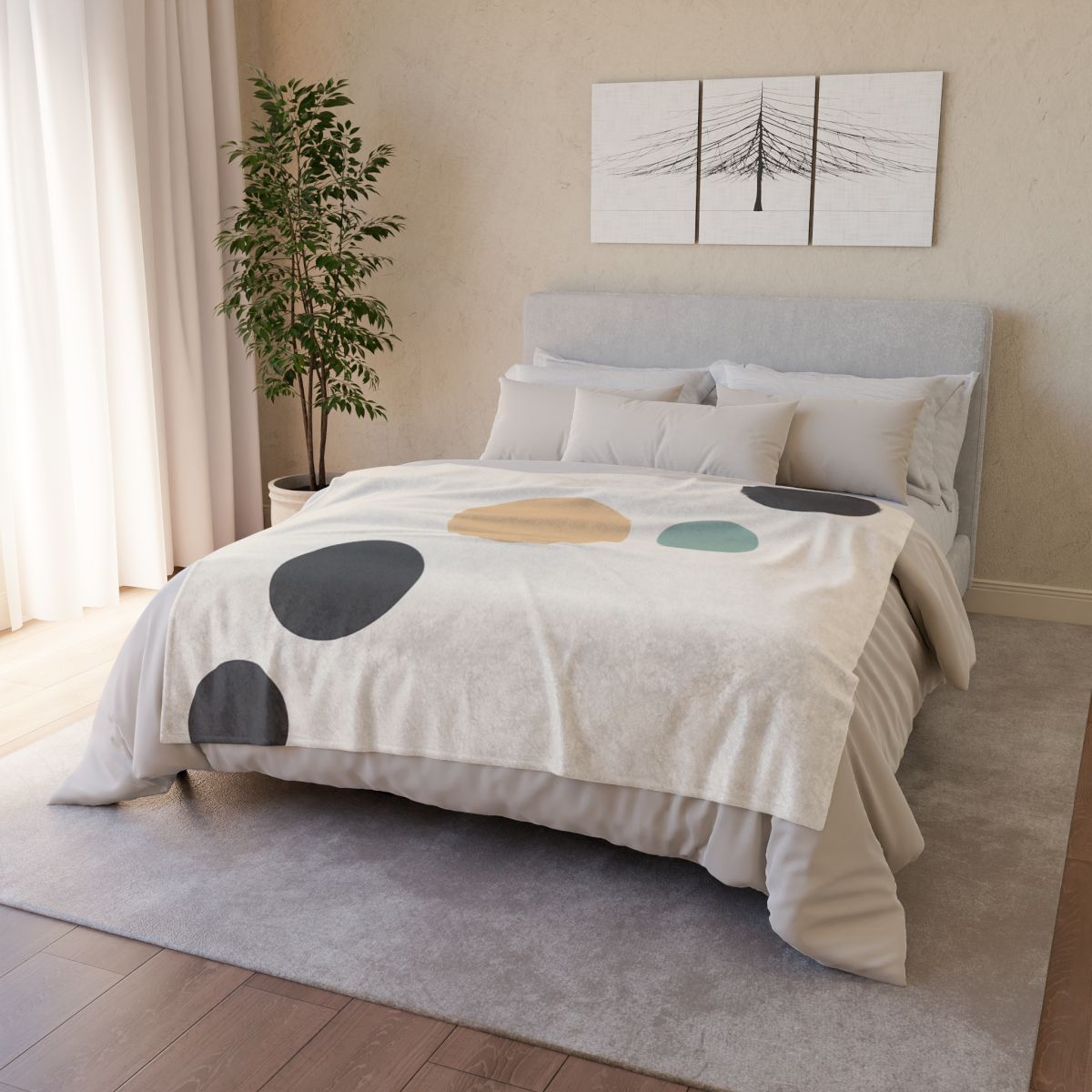 Diagonal Cluster Of Five Circles unique gift blankets