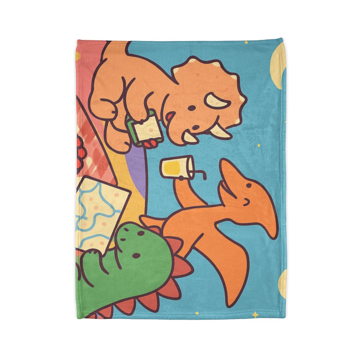 Planet Picnic With Dinosaurs unique gift blankets