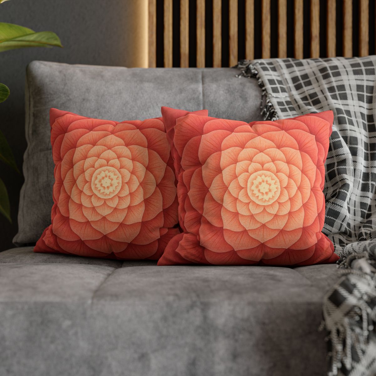 Petal Spiral Mandala personalized pillow covers