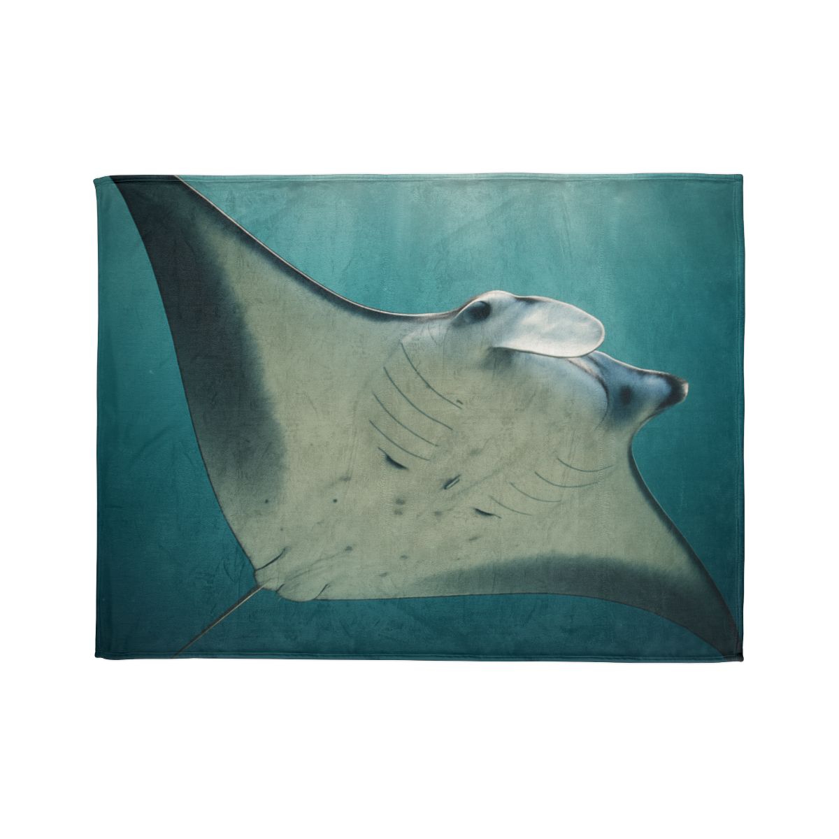 Celestial Glide Reef Manta Ray soft fleece blankets