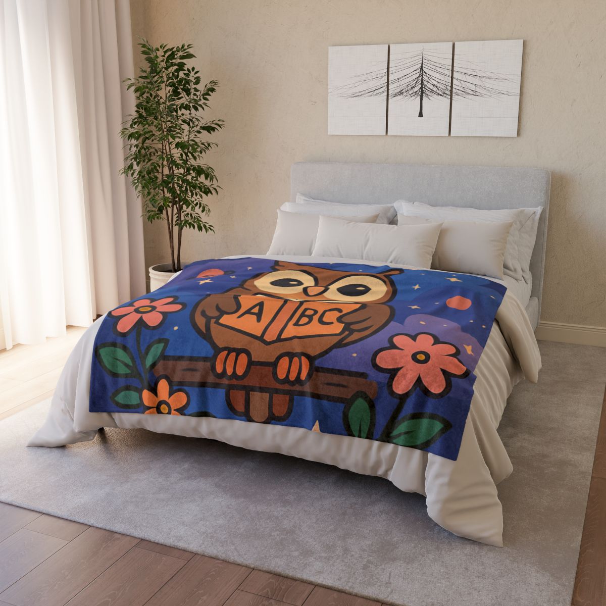 Nebula Garden Owl unique gift blanketscustom blankets