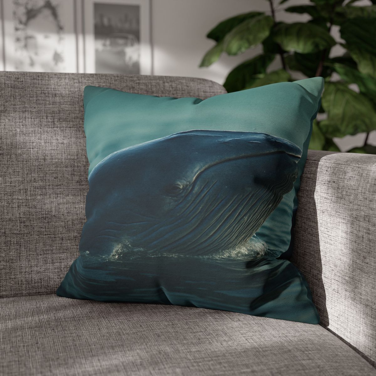 Ocean Song Blue Whale custom pillow cases