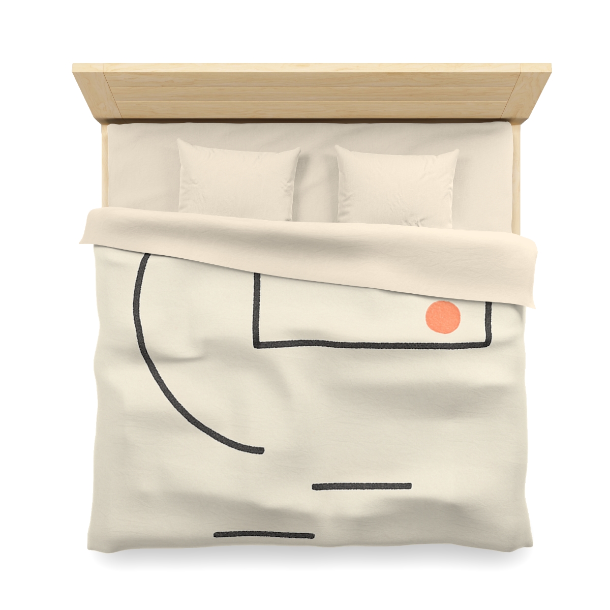 Offset Frame With Leaning Arc personalized bedding duvets