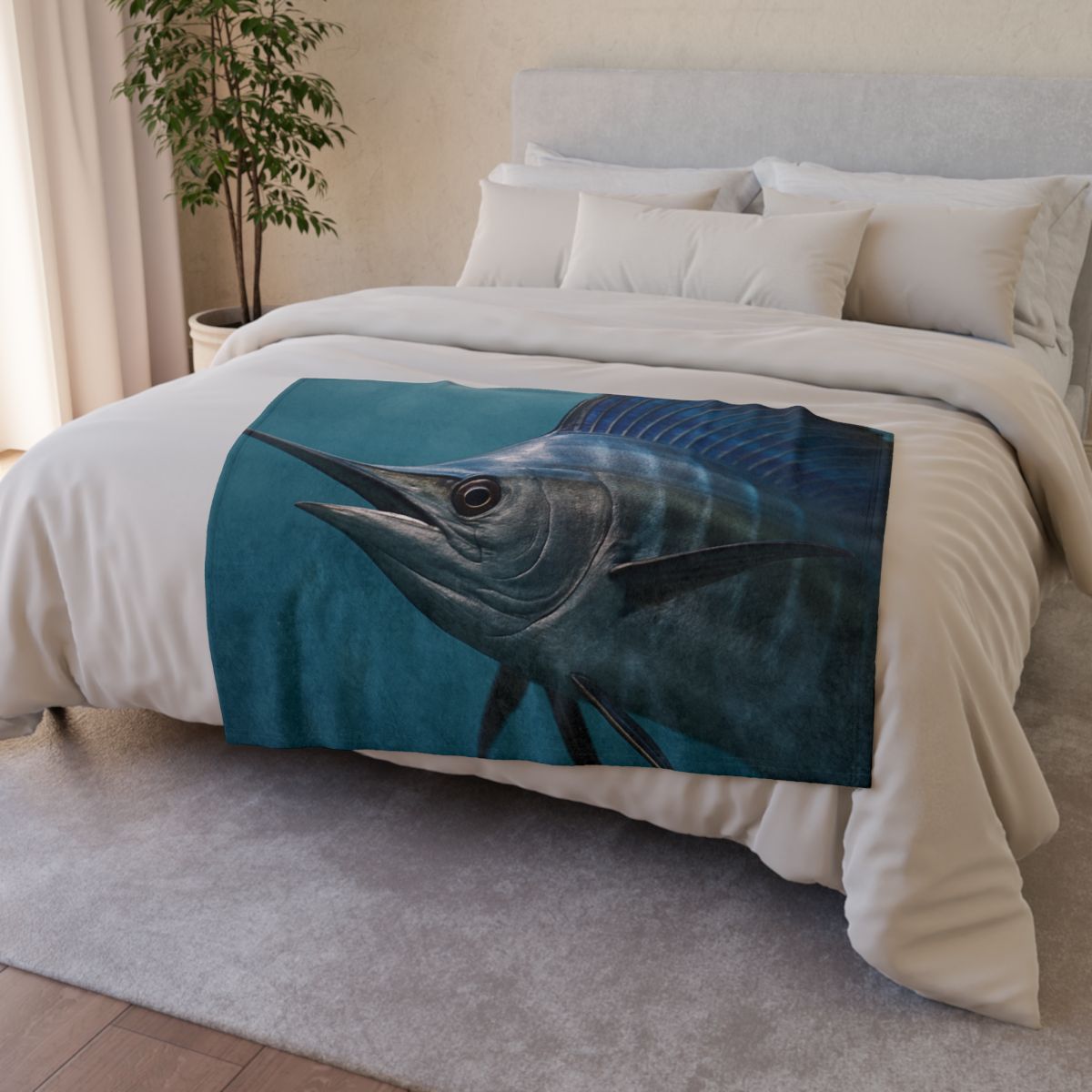 Prismatic Surge Sailfish unique gift blankets