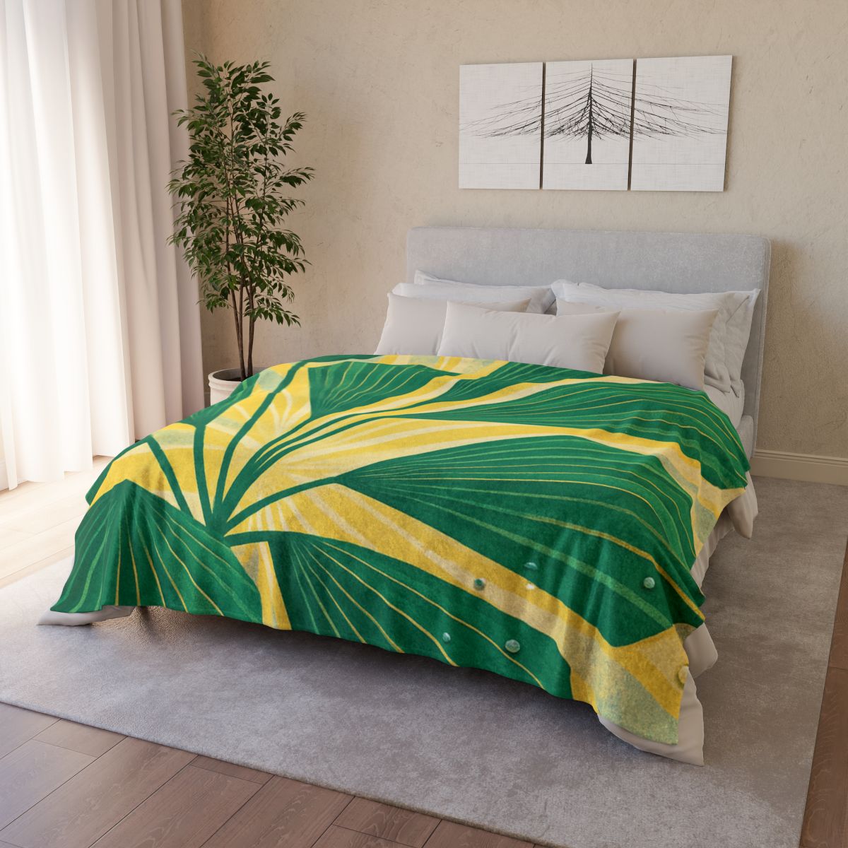 Frond Fan Radiance stylish throw blankets