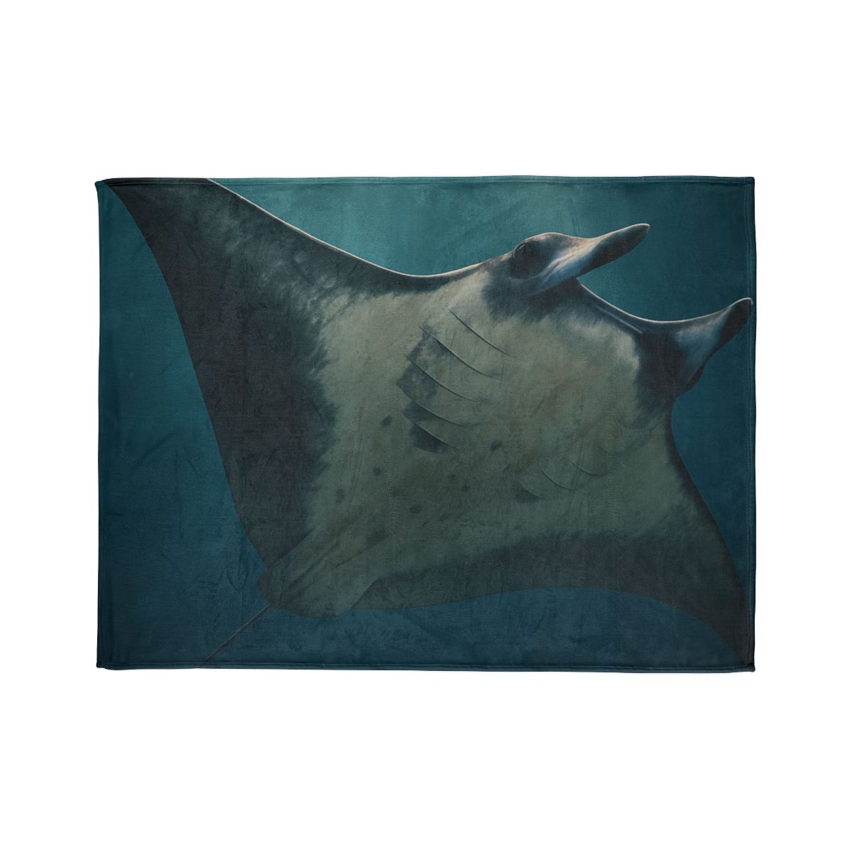 Blue Halo Giant Manta Ray unique gift blankets