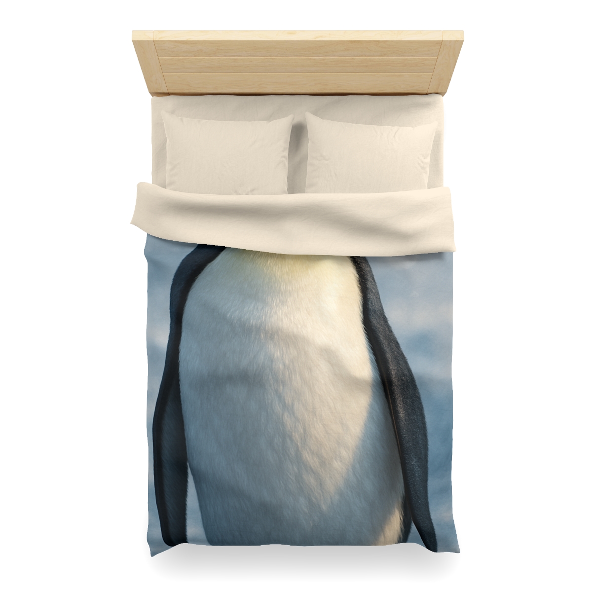 Frost Halo Emperor Penguin personalized bedding duvets