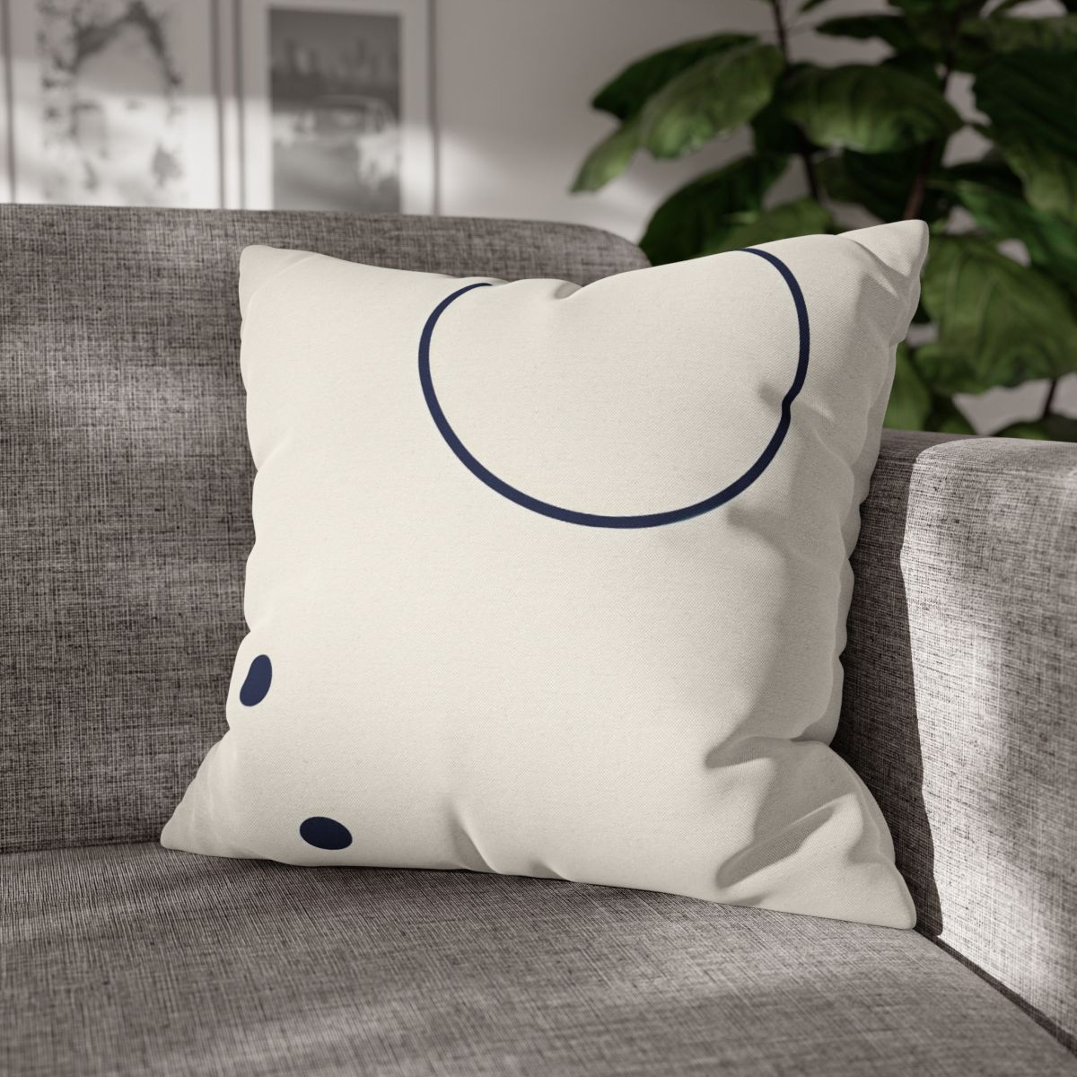 Orbiting Arc And Twin Dots designer print pillow cases