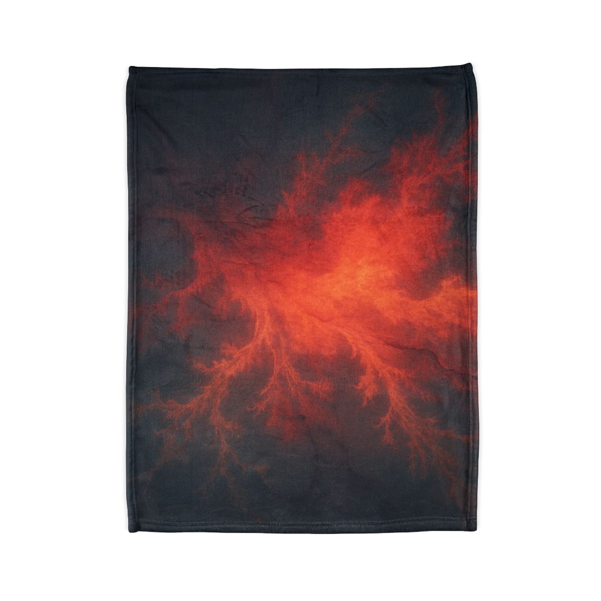 Fractal Nebula Tidal Bloom stylish throw blankets