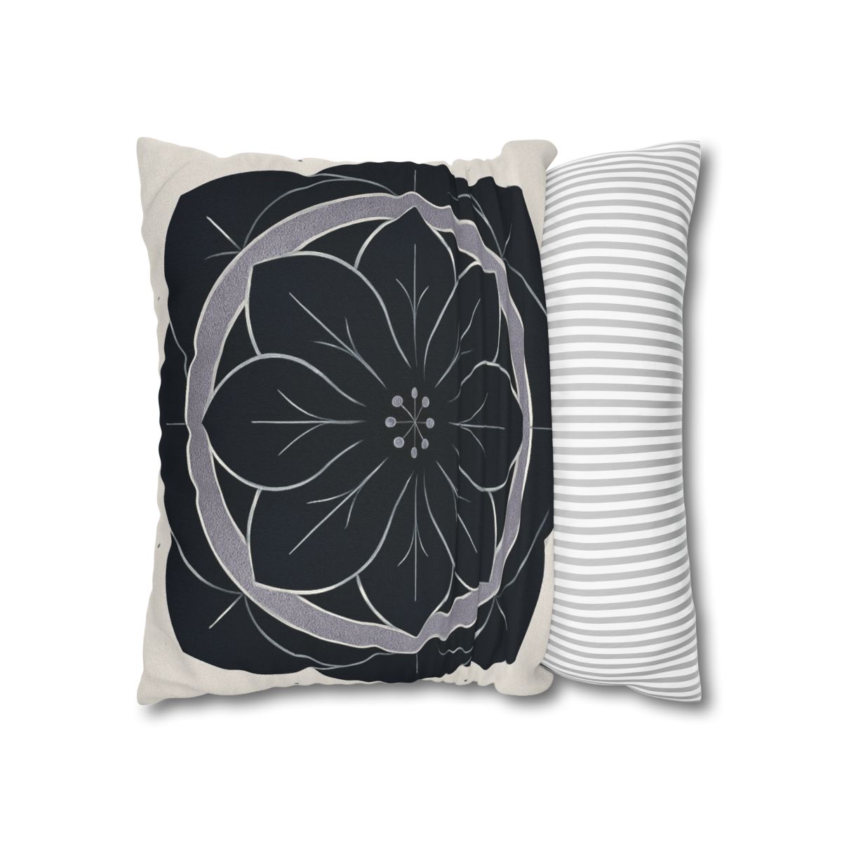Petal Orbit Rosette personalized pillow covers