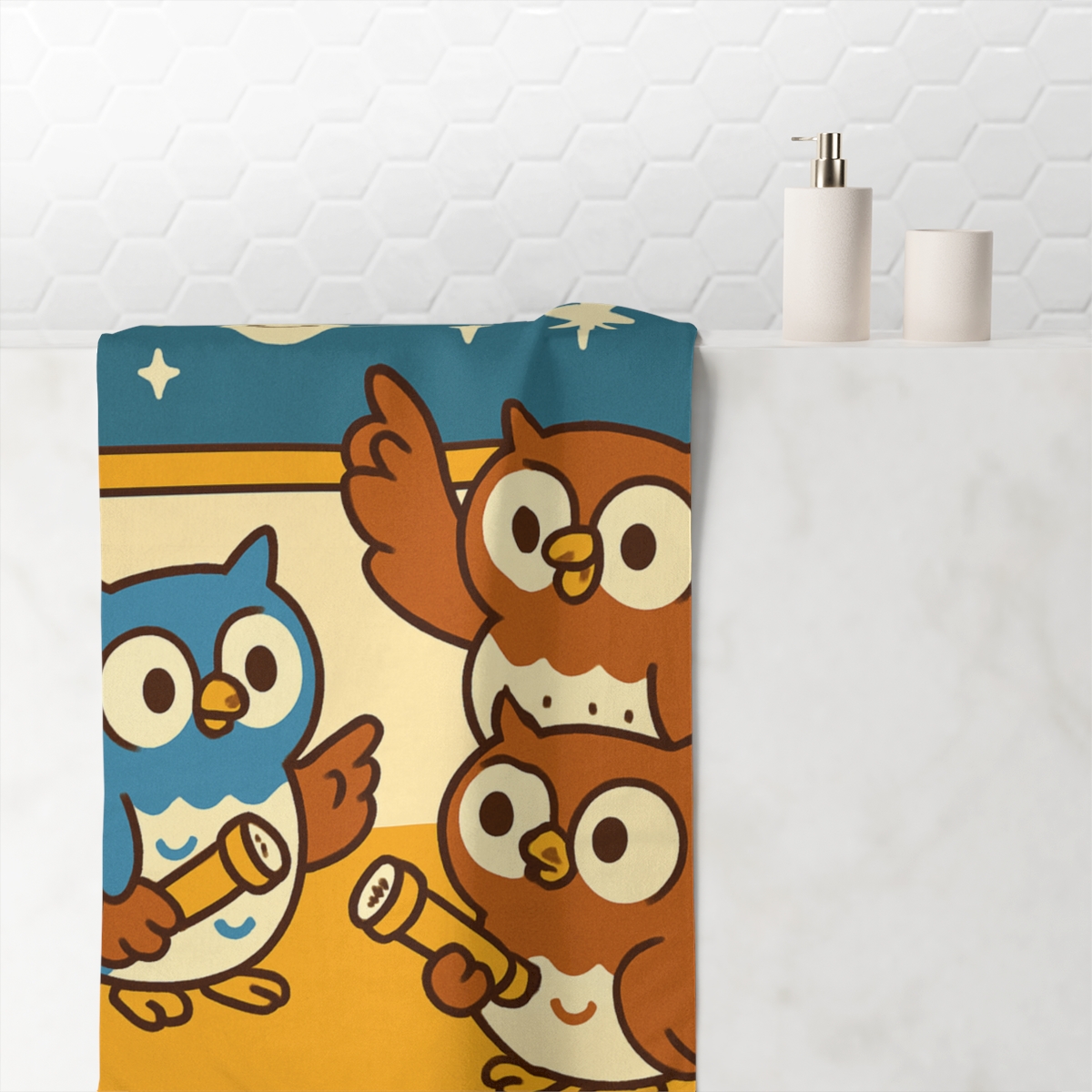 Comet Classroom Owls custom towels