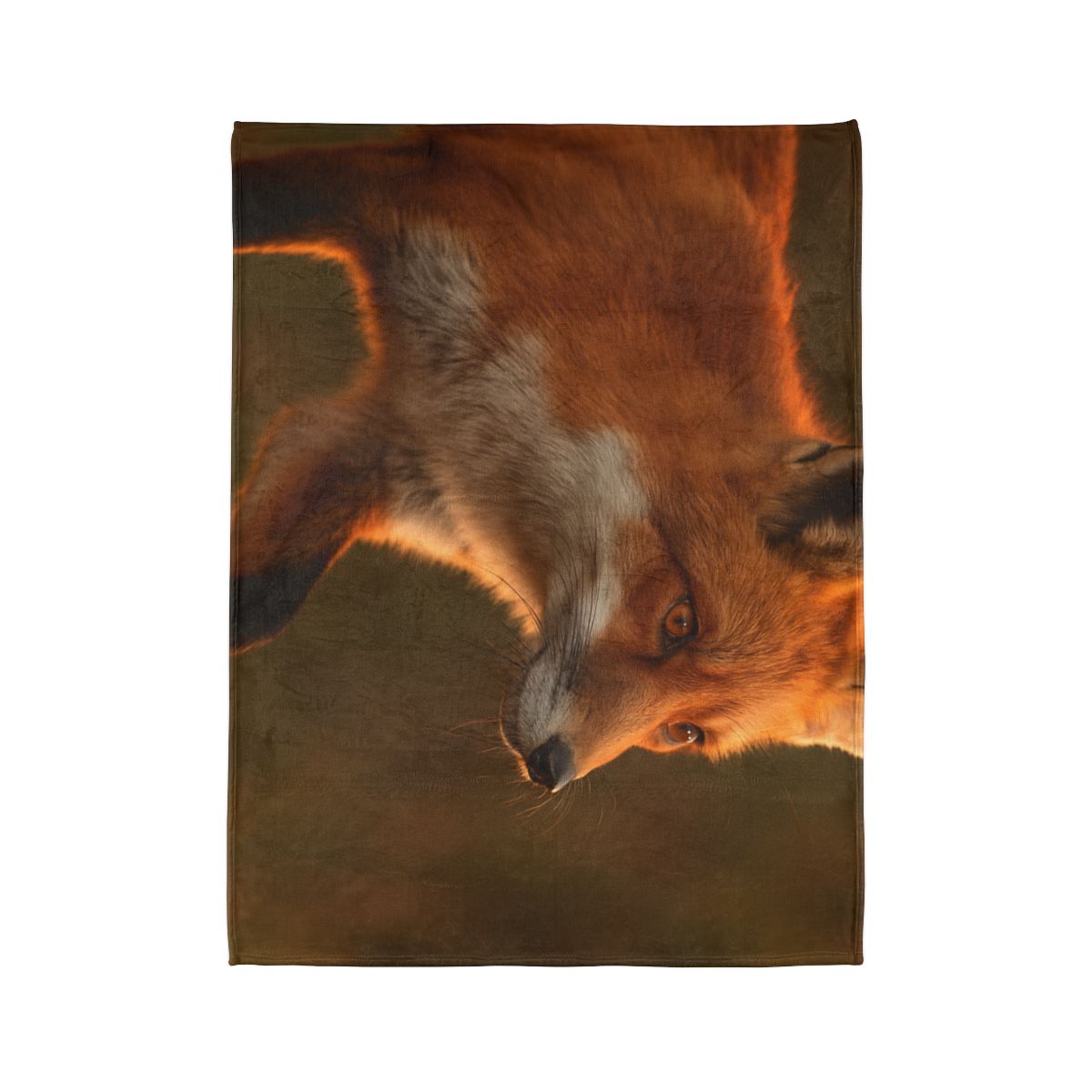 Crimson Whisper Red Fox decorative home blankets