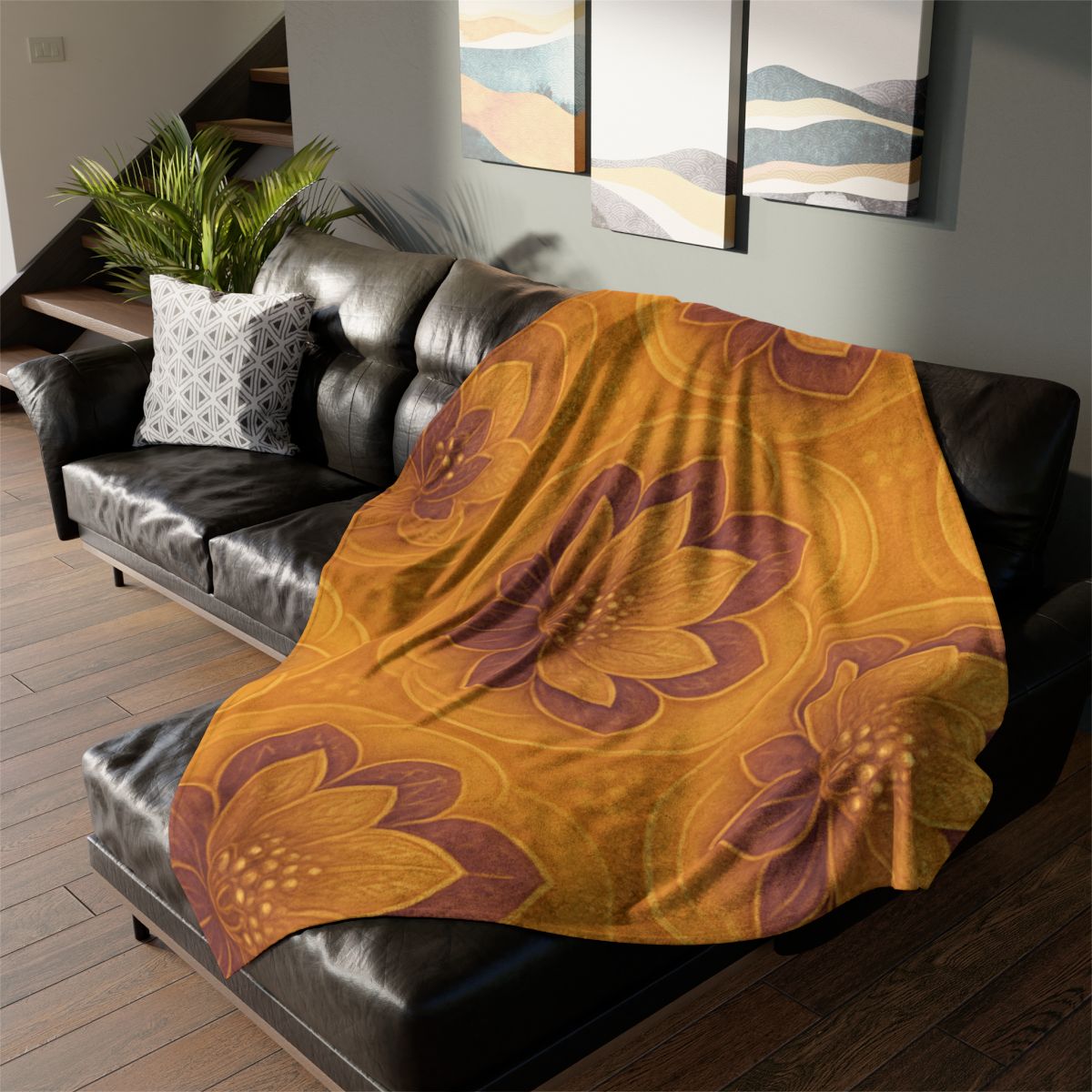 Auric Blossom Halo trendy patterned blankets
