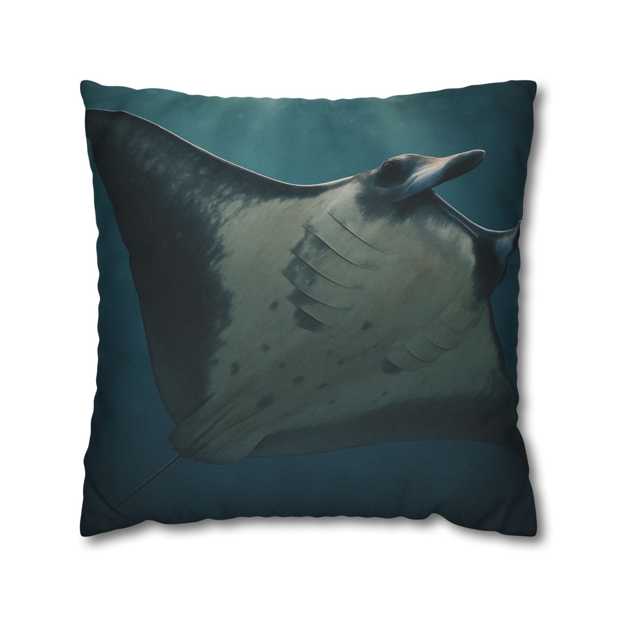 Blue Halo Giant Manta Ray comfortable bedding pillow covers