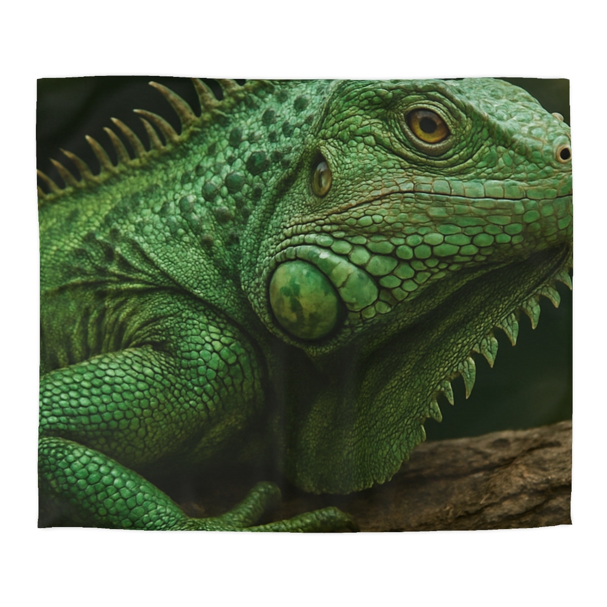Verdant Gaze Green Iguana personalized bedding duvets