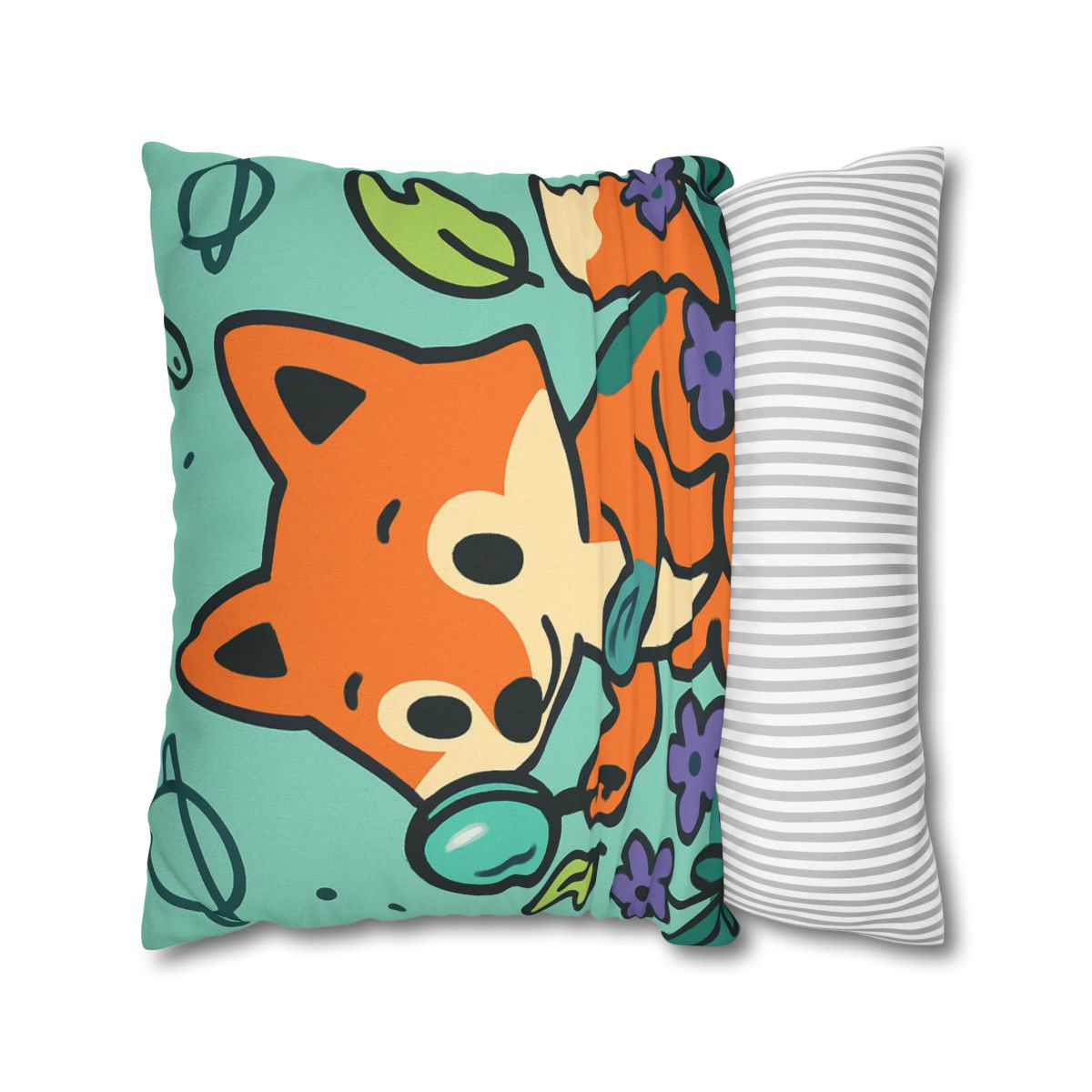 Galaxy Garden Fox soft cotton pillow cases