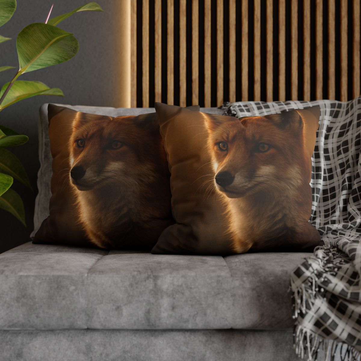 Crimson Whisper Red Fox comfortable bedding pillow covers