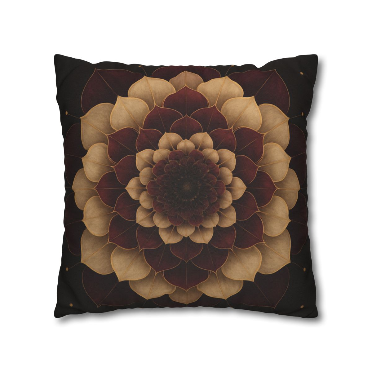 Petal Orbit Mandala designer print pillow cases