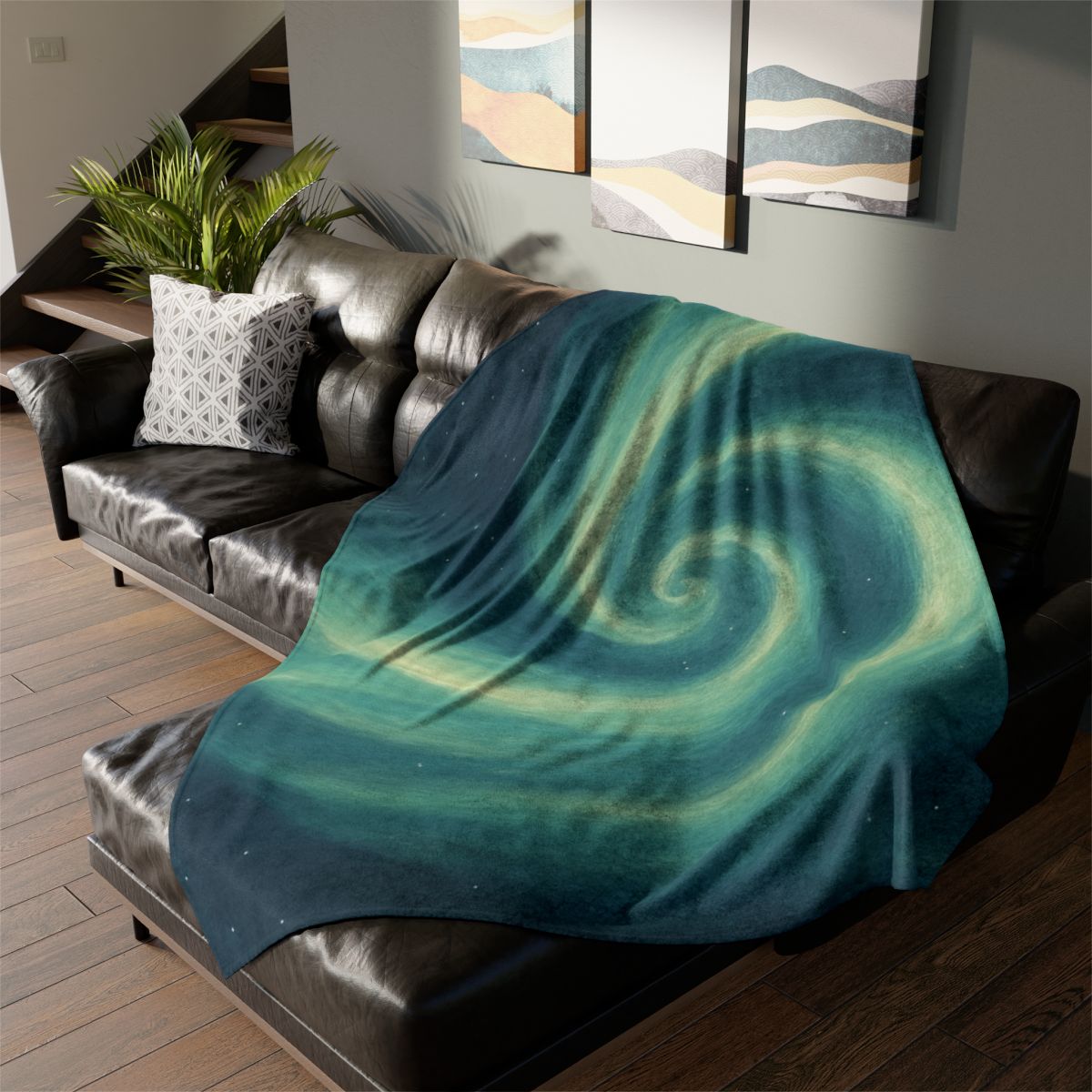 Aurora Spiral Veil soft fleece blankets