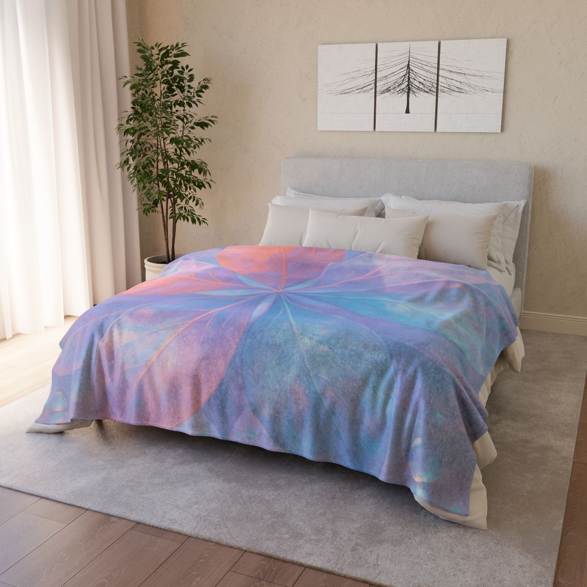 Petal Prism Overlay designer printed blankets